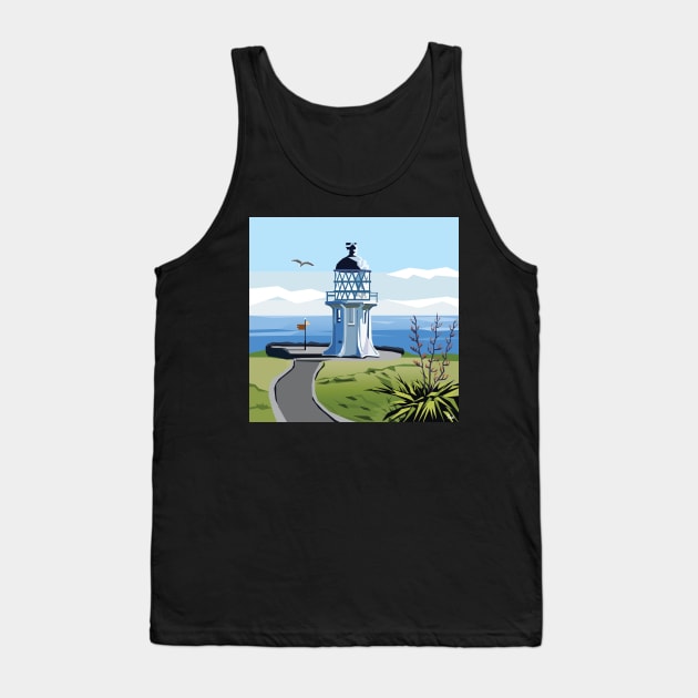 Cape Reinga Lighthouse Tank Top by irajane